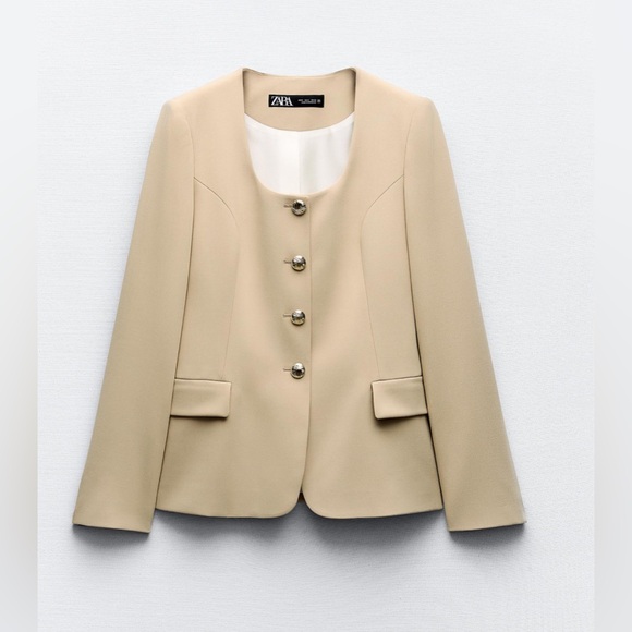 Zara scoop neck blazer - Picture 6 of 11